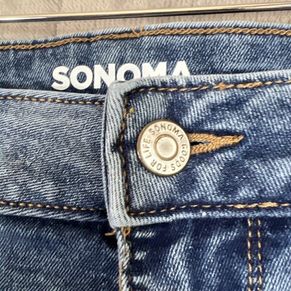 Sonoma Jeans Womens 20W Blue Medium Wash Bootcut Stretch Denim 31" Inseam - Picture 5 of 13